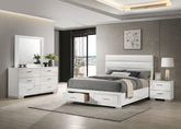 Best Furniture Outlet - Coaster - Felicity 4-piece California King Platform Bedroom Set White - 203510KW-S4