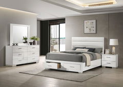 Best Furniture Outlet - Coaster - Felicity 4-piece Queen Platform Bedroom Set White - 203510Q-S4