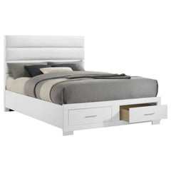 Felicity Queen Storage Bed White High Gloss