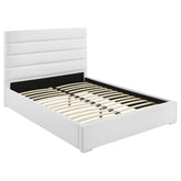 Best Furniture Outlet - Coaster - Felicity 53-inch Upholstered Queen Platform Bed White - 203511Q