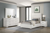 Best Furniture Outlet - Coaster - Felicity 4-piece Twin Bedroom Set White High Gloss - 203511T-S4
