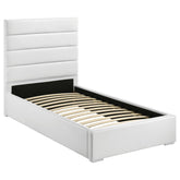 Best Furniture Outlet - Coaster - Felicity 53-inch Upholstered Twin Platform Bed White - 203511T