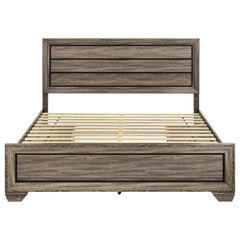 Kauffman Wood Eastern King Storage Panel Bed Washed Taupe