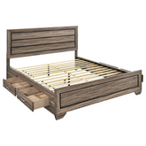 Best Furniture Outlet - Coaster - Kauffman Wood California King Storage Panel Bed Washed Taupe - 204190KW