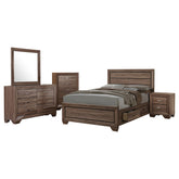 Best Furniture Outlet - Coaster - Kauffman 5-piece Eastern King Bedroom Set Washed Taupe - 204191KE-S5