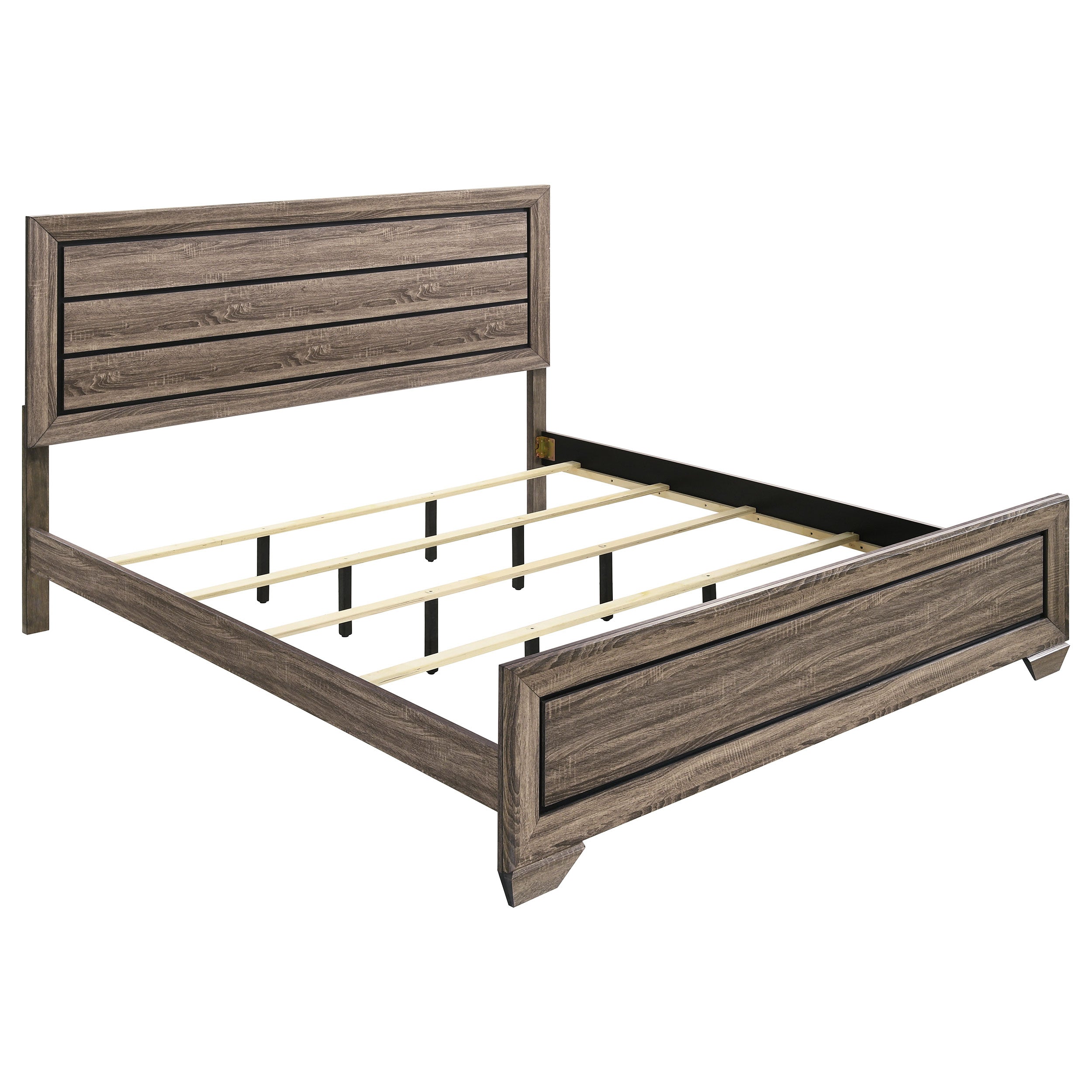 Best Furniture Outlet - Coaster - Kauffman Wood Eastern King Panel Bed Washed Taupe - 204191KE