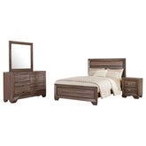 Best Furniture Outlet - Coaster - Kauffman 4-piece California King Bedroom Set Washed Taupe - 204191KW-S4