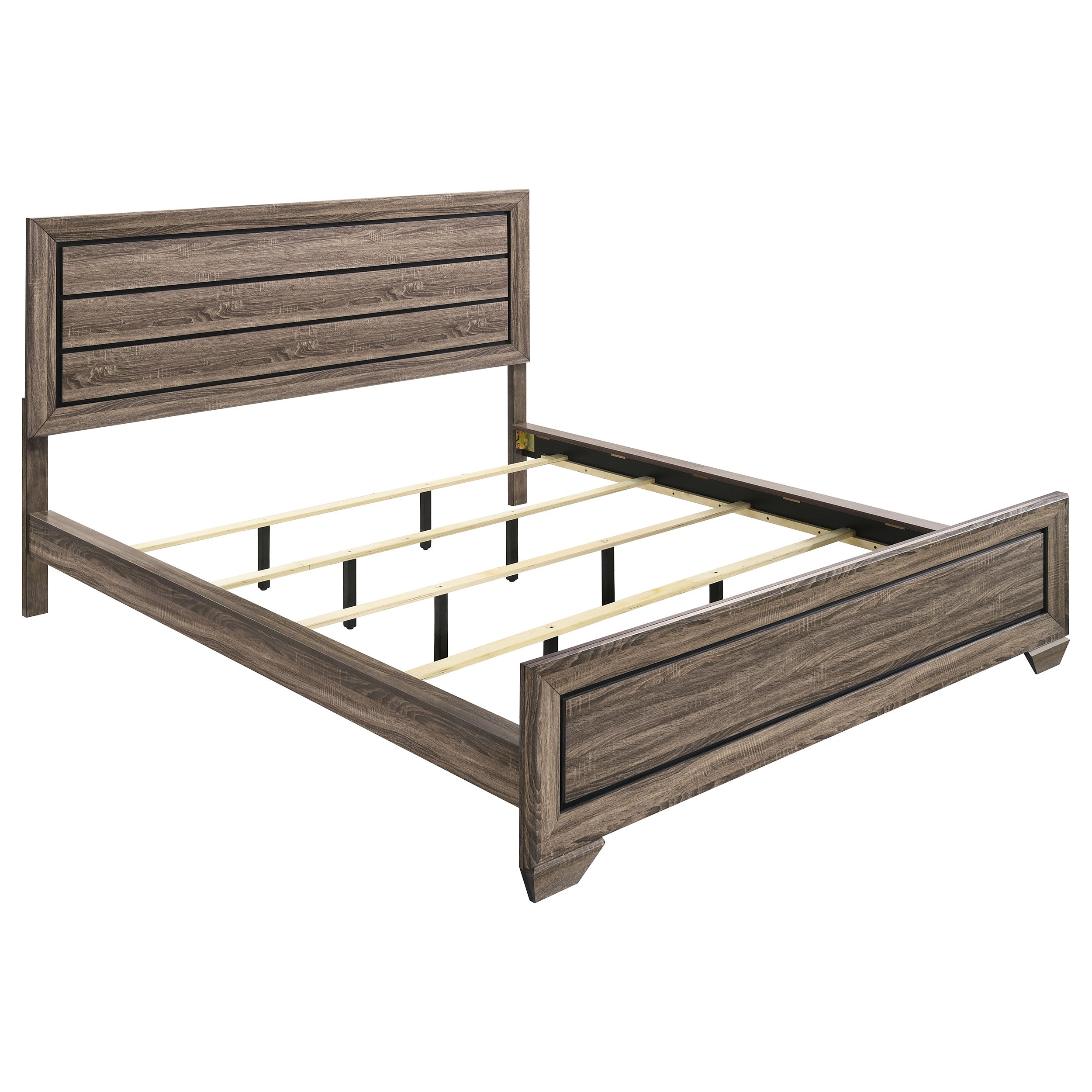 Best Furniture Outlet - Coaster - Kauffman Wood California King Panel Bed Washed Taupe - 204191KW