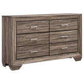 Best Furniture Outlet - Coaster - Kauffman 6-drawer Dresser Washed Taupe - 204193
