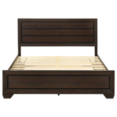 Kauffman Wood Eastern King Storage Panel Bed Dark Cocoa