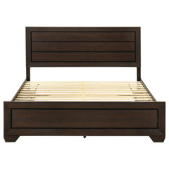Kauffman Wood Eastern King Storage Panel Bed Dark Cocoa