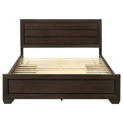 Kauffman Wood California King Storage Panel Bed Dark Cocoa