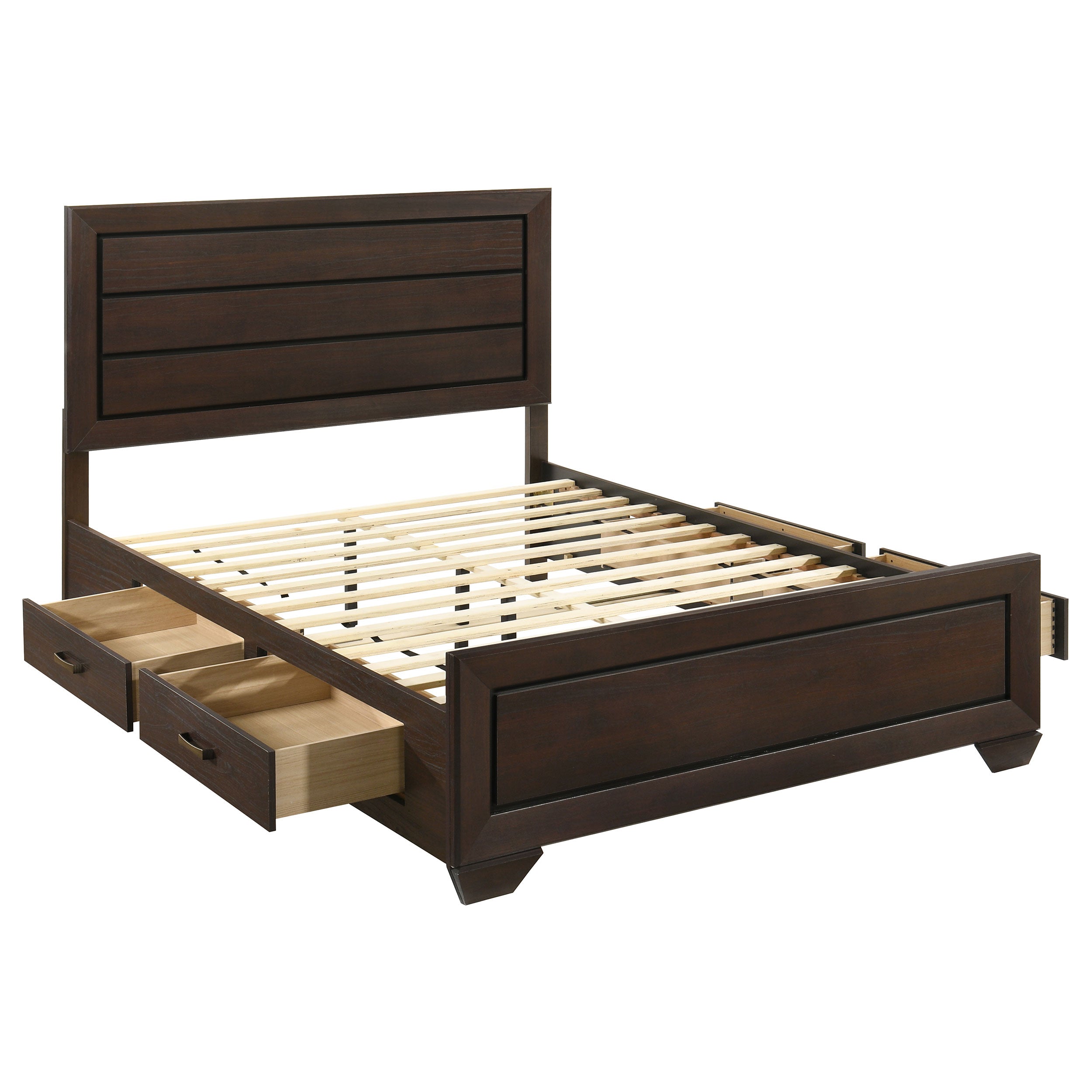 Best Furniture Outlet - Coaster - Kauffman Wood Queen Storage Panel Bed Dark Cocoa - 204390Q