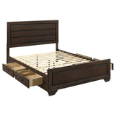 Best Furniture Outlet - Coaster - Kauffman Wood Queen Storage Panel Bed Dark Cocoa - 204390Q