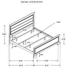 Kauffman Wood Eastern King Panel Bed Dark Cocoa