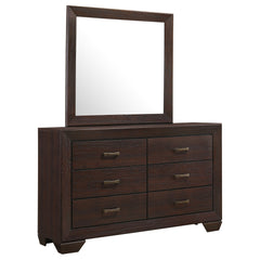 Best Furniture Outlet - Coaster - Kauffman 6-drawer Dresser with Mirror Dark Cocoa - 204393M