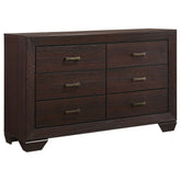 Best Furniture Outlet - Coaster - Kauffman 6-drawer Dresser Dark Cocoa - 204393