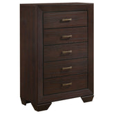 Best Furniture Outlet - Coaster - Kauffman 5-drawer Bedroom Chest Dark Cocoa - 204395