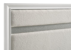 Miranda 54-inch Upholstered Eastern King Panel Bed White