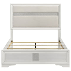 Miranda 54-inch Upholstered Queen Panel Bed White