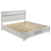 Best Furniture Outlet - Coaster - Miranda 51-inch Wood California King Storage Panel Bed White - 205111KW