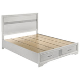 Best Furniture Outlet - Coaster - Miranda 51-inch Wood Queen Storage Panel Bed White - 205111Q