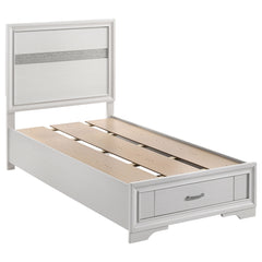 Best Furniture Outlet - Coaster - Miranda 51-inch Wood Twin Storage Panel Bed White - 205111T