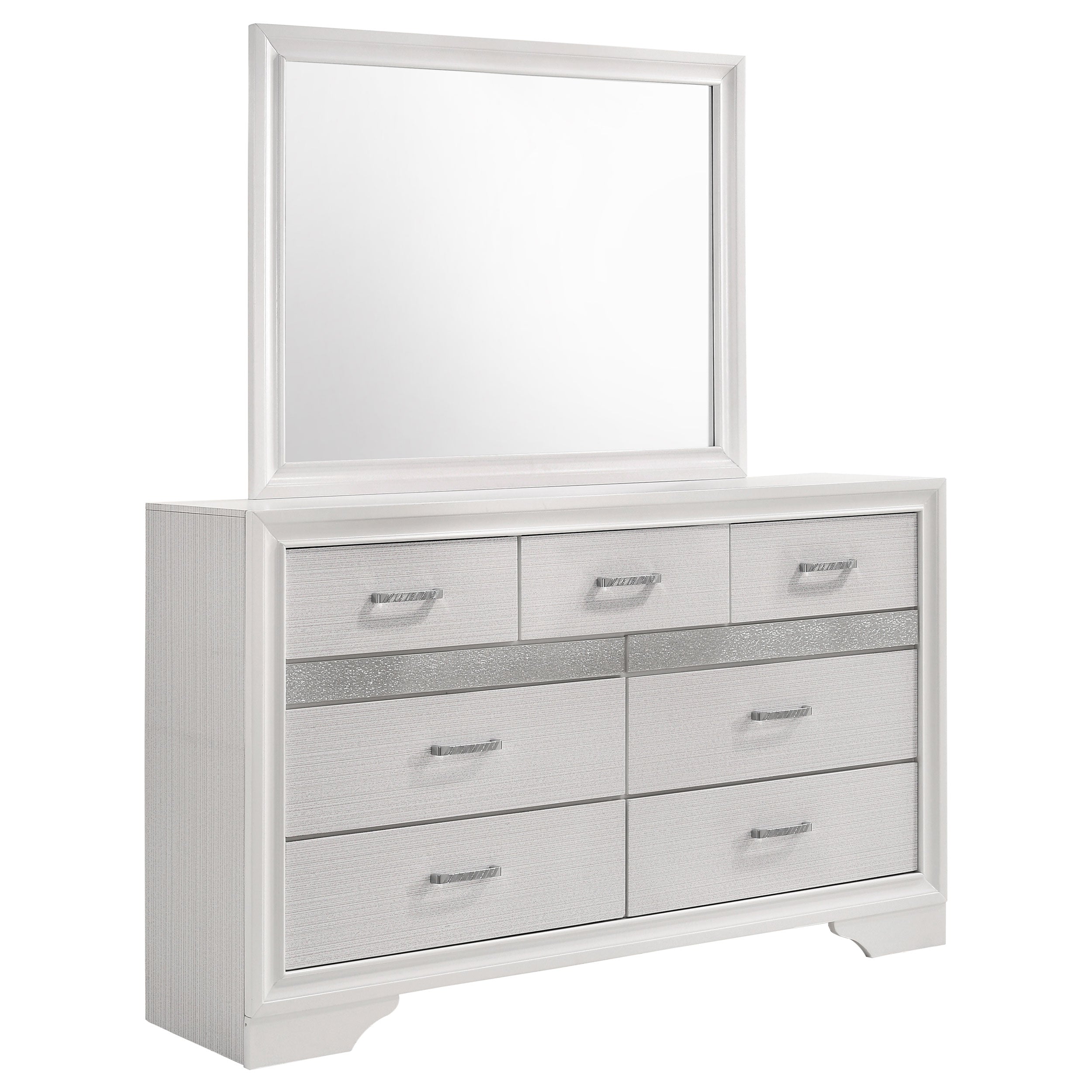 Best Furniture Outlet - Coaster - Miranda 7-drawer Dresser with Mirror White - 205113M