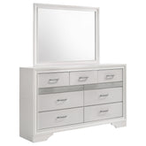 Best Furniture Outlet - Coaster - Miranda 7-drawer Dresser with Mirror White - 205113M