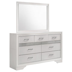 Best Furniture Outlet - Coaster - Miranda 7-drawer Dresser with Mirror White - 205113M