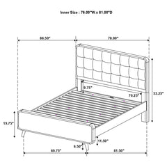 Robyn 4-piece Eastern King Bedroom Set Dark Walnut