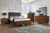 Best Furniture Outlet - Coaster - Robyn 5-piece Eastern King Bedroom Set Dark Walnut - 205131KE-S5
