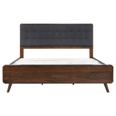 Robyn Wood Eastern King Platform Bed Dark Walnut