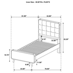 Robyn 4-piece Twin Bedroom Set Dark Walnut
