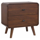 Best Furniture Outlet - Coaster - Robyn 2-drawer Nightstand Bedside Table Dark Walnut - 205132