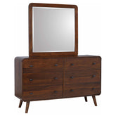 Best Furniture Outlet - Coaster - Robyn 6-drawer Dresser with Mirror Dark Walnut - 205133M