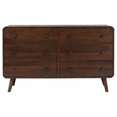 Robyn 6-drawer Bedroom Dresser Dark Walnut