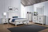 Best Furniture Outlet - Coaster - Franco 5-piece Queen Bedroom Set Distressed White - 205330Q-S5