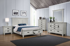Best Furniture Outlet - Coaster - Franco 5-piece Queen Bedroom Set Distressed White - 205330Q-S5
