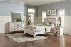 Best Furniture Outlet - Coaster - Franco 4-piece Eastern King Bedroom Set Distressed White - 205331KE-S4