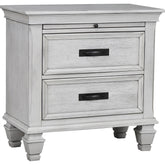 Best Furniture Outlet - Coaster - Franco 2-drawer Nightstand Distressed White - 205332
