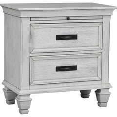 Best Furniture Outlet - Coaster - Franco 2-drawer Nightstand Distressed White - 205332