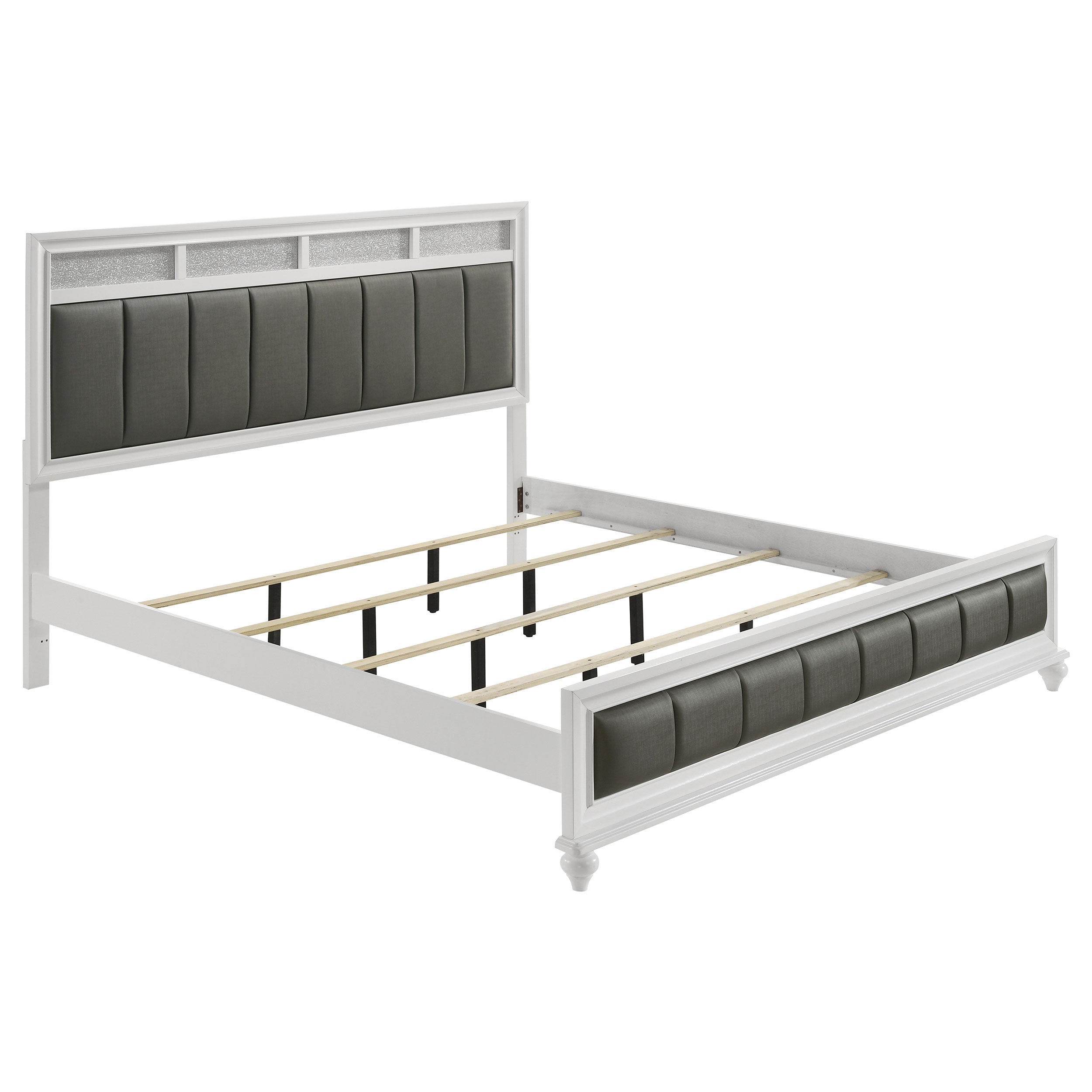 Best Furniture Outlet - Coaster - Barzini Wood Eastern King Panel Bed White - 205891KE