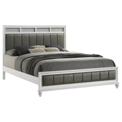 Barzini Wood Eastern King Panel Bed White
