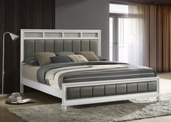 Barzini Wood California King Panel Bed White