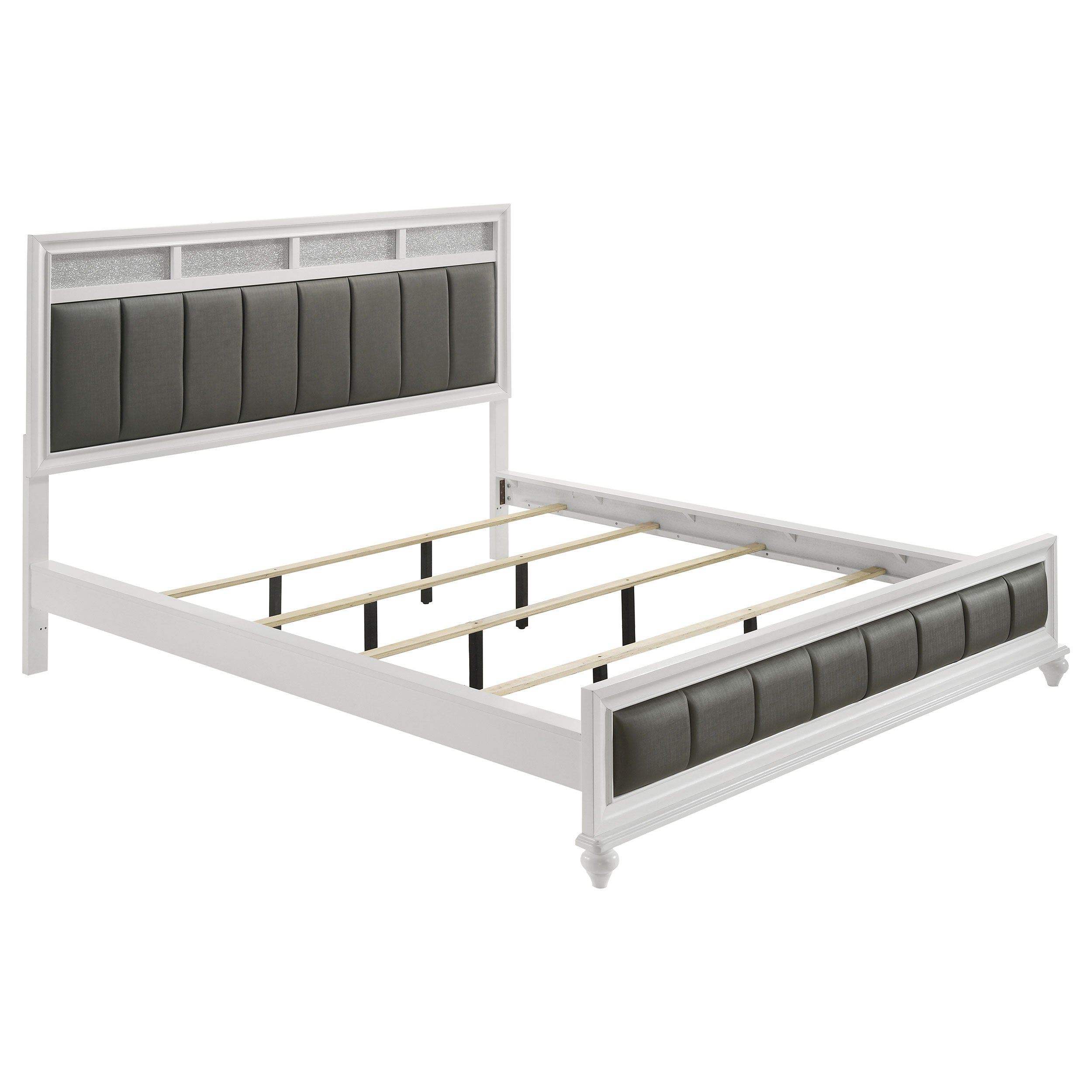 Best Furniture Outlet - Coaster - Barzini Wood California King Panel Bed White - 205891KW
