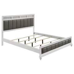 Best Furniture Outlet - Coaster - Barzini Wood California King Panel Bed White - 205891KW