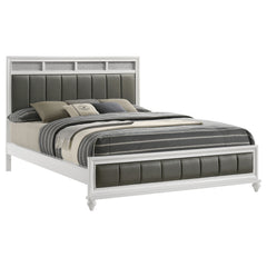 Barzini Wood California King Panel Bed White
