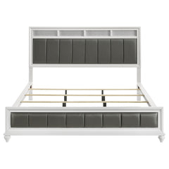 Barzini Wood California King Panel Bed White