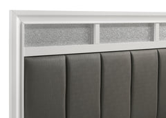 Barzini Wood California King Panel Bed White